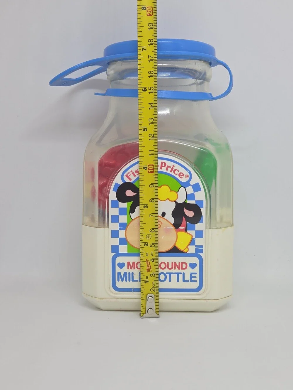 Fisher Price - Vintage Moo Sound Milk Bottle Toddler Toy - 1990